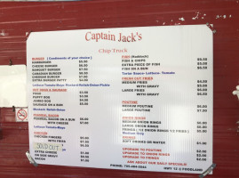 Captain Jack's Chip Truck menu
