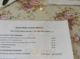 Good Bites Eatery menu