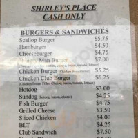 Shirley's Place menu