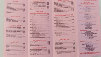 South Shore menu