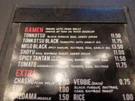 Sansotei Ramen Cityplace menu