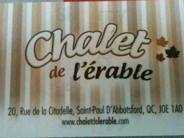 Chalet de L'Erable food