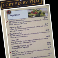 Port Perry Thai menu