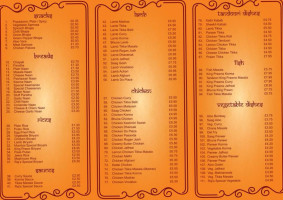 Raj Curry House menu