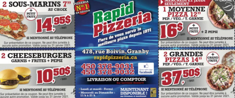 Rapid Pizzeria Inc inside