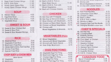 Lam's menu