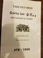 Golden Inn Restaurant menu