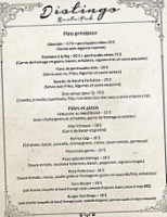 Distingo Resto Pub menu