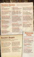 Ranchers Sports Bar & Grill Ltd menu