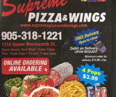 Supreme Pizza And Wings inside