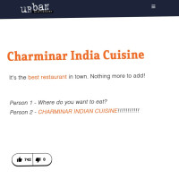 Charminar Indian Cuisine menu