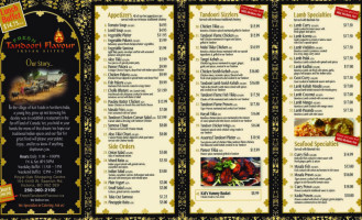 Fresh Tandoori Flavour Indian Restaurant Sidney menu