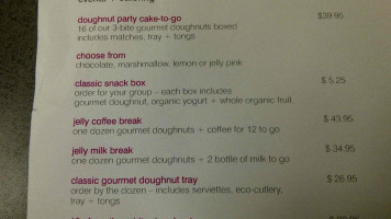 Jelly Modern Doughnuts menu
