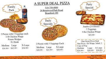 A Superdeal Pizza food
