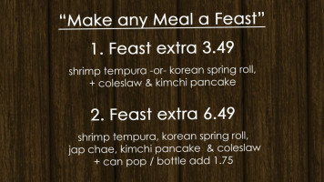 Yummy Korea menu
