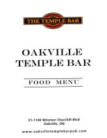 Oakville Temple Bar food