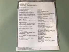 Allencourt Family Fish Chips menu