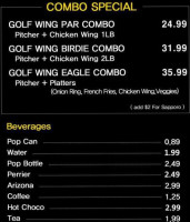 Golf Wing Virtual Golf & Restaurant food