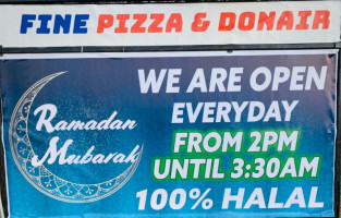 Fine Pizza And Donair food