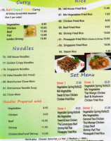 Thai And Hakka menu