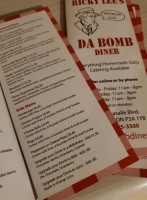 Ricky Lee's Da Bomb Diner menu