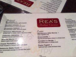 Reas Italian Cucina menu