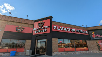 Gladiator Burger Steak inside