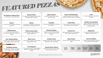 Free Topping Pizza North Oshawa menu