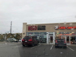 Hero Certified Burgers outside