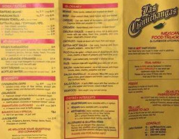Las Chimichangas Mexican Food Truck menu
