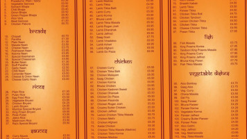 Raj Curry House menu