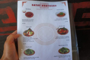 Satay Brothers menu