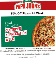 Papa John's Pizza food