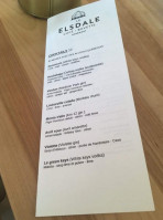 Le Elsdale menu