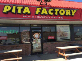 The Pita Factory Gyro Shawarma Place Halal Options outside
