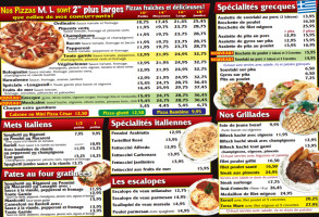 Longueuil Pizzeria menu