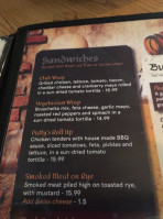 Patty's Pub menu