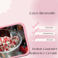 Delish Gourmet Rolled Ice Cream food