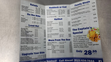 Captain George's Fish Chips Amherstview menu