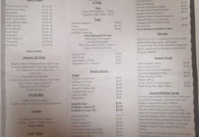 Thoro West Bakery menu