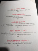 Club Red menu