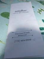 Sandbar Cafe Art Gallery food