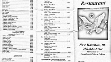 BC Eagle Restaurant menu