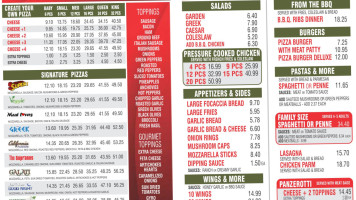 Capri Pizzeria menu