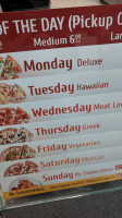 City Pizza menu