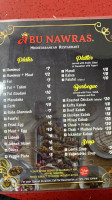 Abu Nawras menu