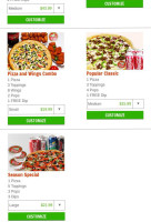 Popular Pizza menu