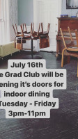 The Grad Club food