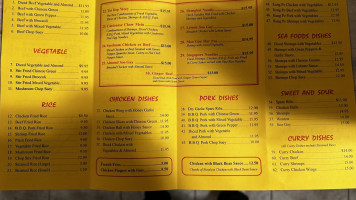 Chop Stix Chinese menu