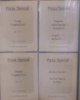 Pizzanne's U-bake Pizza menu